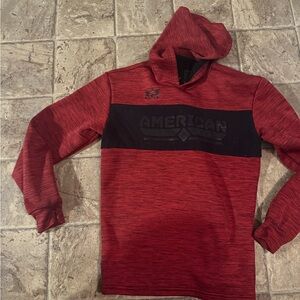 American Fighter Red and Black Youth Hoodie